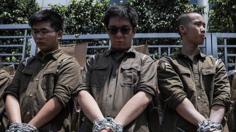Hong Kong vivió el domingo una jornada de intensas protestas.