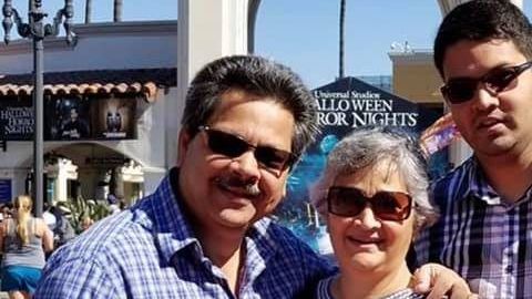 Foto de las víctimas que publicó Rick Shureih en FB. El joven asesinado y la pareja en cuidados intensivos.