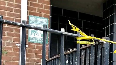 NYPD acordonó la entrada de 128 Lewis Avenue, en Bedford-Stuyvesant
