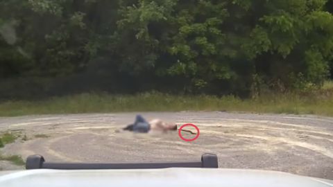 La serpiente al pasar por las cabezas de la pareja.