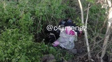 El cadáver estaba embolsado en una paraje