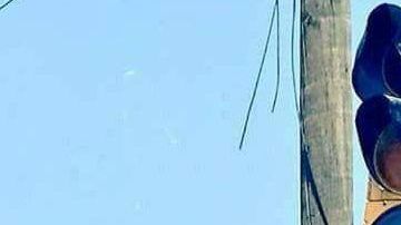 Así lucen los semáforos por el calor.