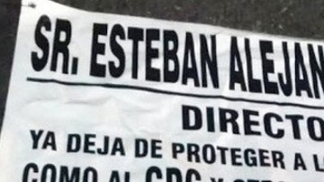 Una de las narcomantas dejadas en Monterrey.