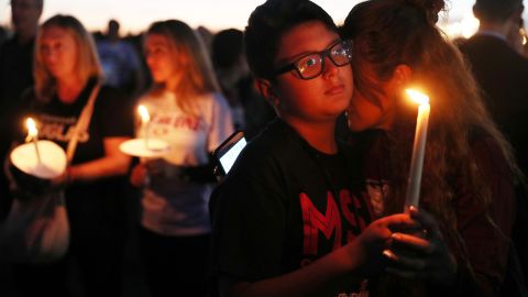 Vigilia en Parkland el pasado 14 de febrero.