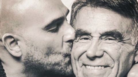 Héctor Suárez y su hijo.