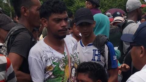 Migrantes en Chiapas.