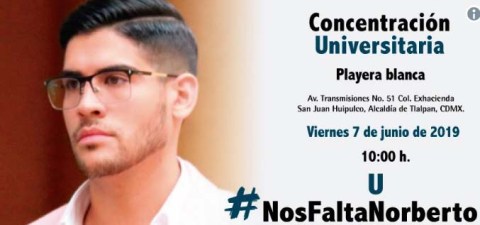 En redes sociales difunden el caso de Norberto con el hashtag #NosFaltaNorberto.