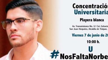 En redes sociales difunden el caso de Norberto con el hashtag #NosFaltaNorberto.