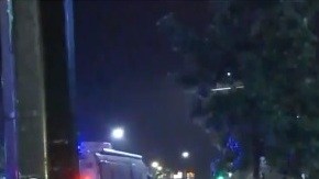 NYPD en la escena anoche, en el Alto Manhattan