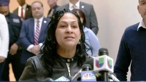 Leandra Feliz y Lisandro Guzmán al salir ayer del tribunal