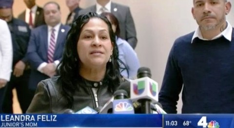 Leandra Feliz y Lisandro Guzmán al salir ayer del tribunal