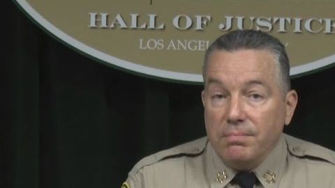 El Algucial del Condado de Los Ángeles, durante la conferencia de prensa de este martes.