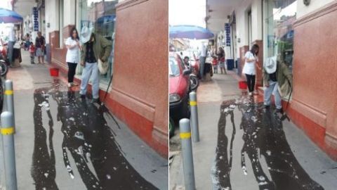 Aseguran que la mujer arrojó el agua a propósito.