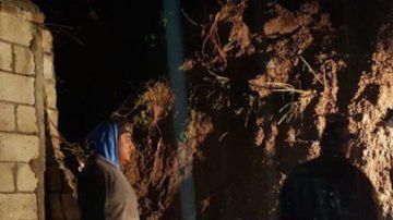 Las intensas lluvias provocaron el deslave