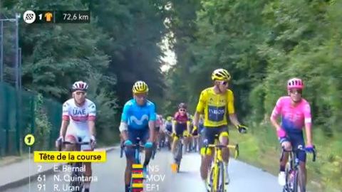 Los colombianos se juntaron para celebrar el histórico triunfo de Egan Bernal