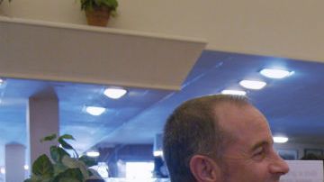 Comedians in cars getting coffe