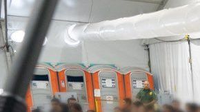 El vicepresidente Mike Pence visitó este viernes dos centros de detención.