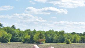 El maestro guardó la piedra en una bolsa junto con otras rocas que recolectó.