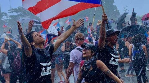 La foto fue tomada en medio del paro nacional en Puerto Rico el pasado lunes.