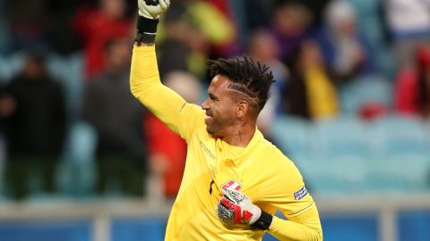 Pedro Gallese celebra el pase a la final de la Copa América.