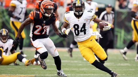 Antonio Brown, de los Steelers, el mejor receptor de la NFL, tratará de hacerle daño a los Bengals.