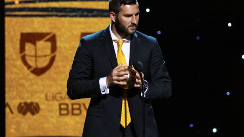 André Pierre Gignac durante la entrega del Balón de Oro 2019, a lo mejor de la Liga BBVA MX, celebrado en el Teatro United Artist.