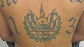 Muchos pandilleros de la Mara Salvatrucha se identifican por los tatuajes.
