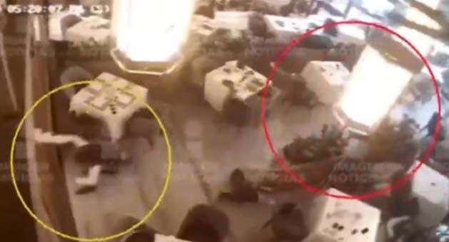 Escena del ataque contra dos israelíes en el centro comercial Artz Pedregal.
