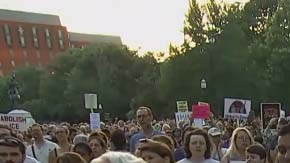 Una de las manifestaciones contra las redadas en Washington D.C.