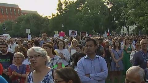Una de las manifestaciones contra las redadas en Washington D.C.