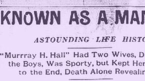 Un artículo publicado en "The Evening World" cuenta la historia de Murray Hall.