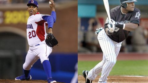 Octavio Dotel y Luis Castillo.