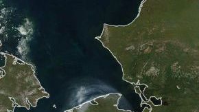 Humo de incendios forestales sobre Rusia el 24 de julio de 2019.