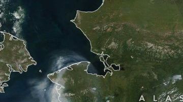 Humo de incendios forestales sobre Rusia el 24 de julio de 2019.