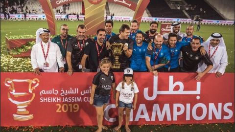 Xavi Hernandez salió campeón con el Al Sadd de la Super Copa de Qatar.