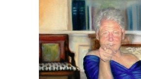 Polémico cuadro de Bill Clinton en casa de Epstein