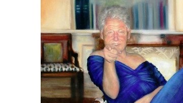 Polémico cuadro de Bill Clinton en casa de Epstein