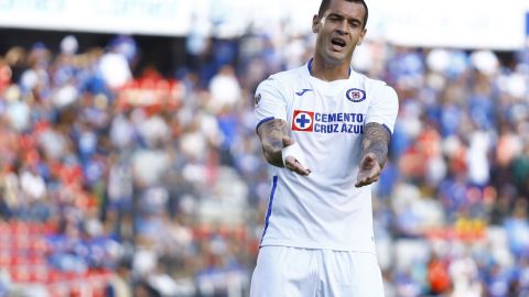 Queretaro; Queretaro, 3 de Agosto 2019.  durante el partido de la jornada 3 del torneo apertura 2019 de la Liga BBVA MX, entre los Gallos Blancos de Queretaro y Cruz Azul celebrado en el estadio Corregidora.