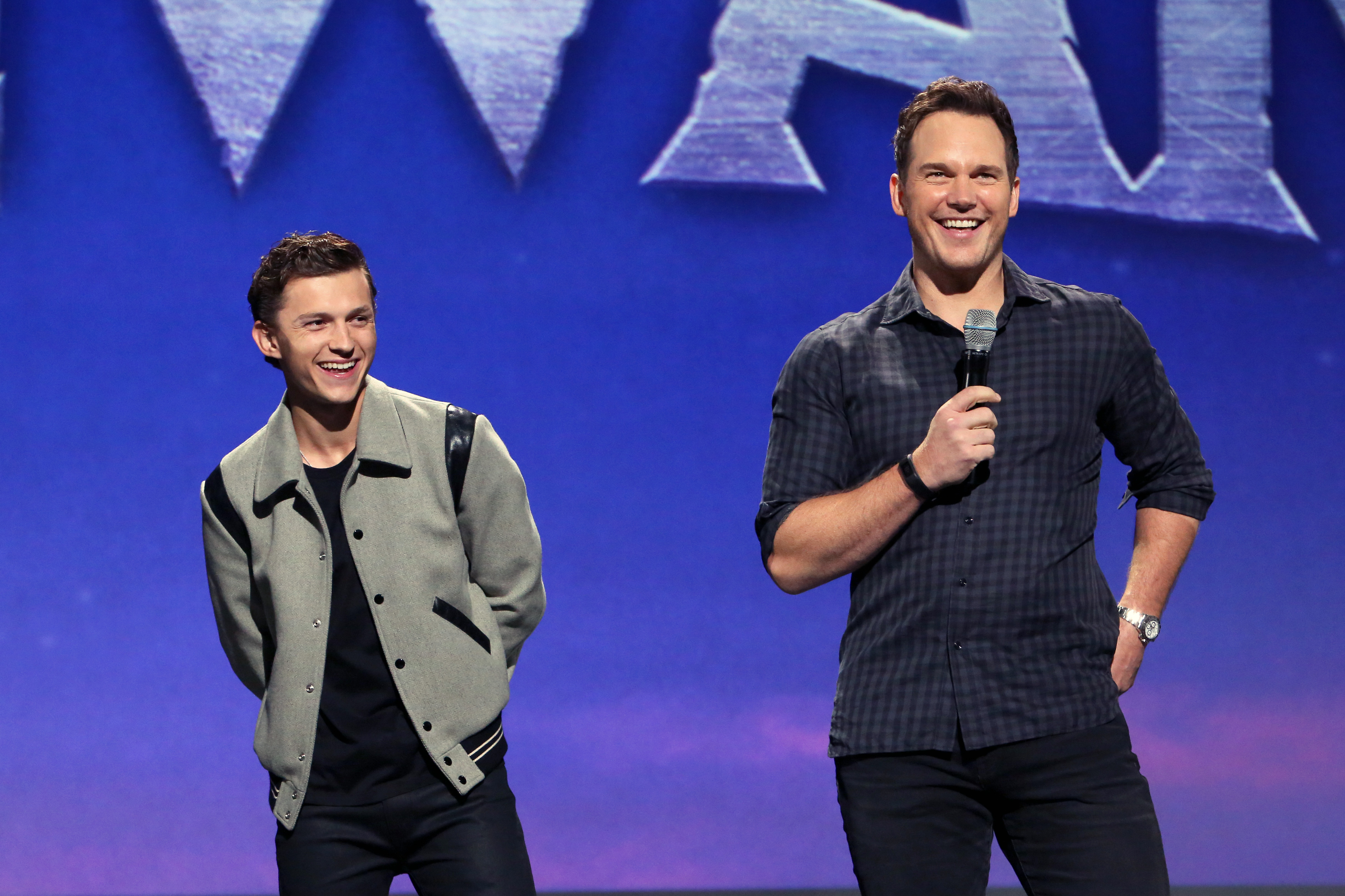 Tom Holland y Chris Pratt. / Foto: Getty Images for Disney