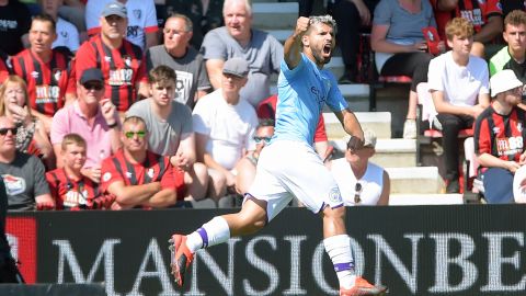 El 'Kun' Agüero anotó el gol número 400 de su carrera.