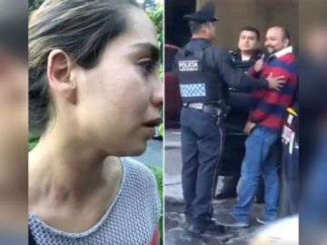 La mujer fue socorrida por peatones que iban pasando por el lugar.