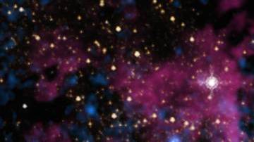 El centro de la Vía Láctea, con el agujero negro supermasivo Sagitario A * (Sgr A *).