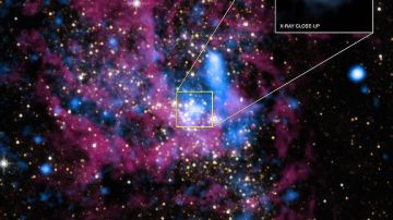 El centro de la Vía Láctea, con el agujero negro supermasivo Sagitario A * (Sgr A *).