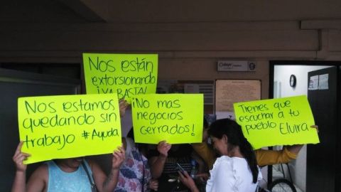 Protestan contra extorsiones