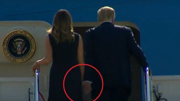 La pareja presidencial durante su viaje a Ohio.