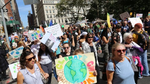 Marcha de Cambio Climático en Manhattan.