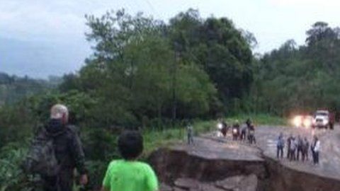 La falla dejó incomunicado el norte de Honduras con Guatemala y El Salvador.
