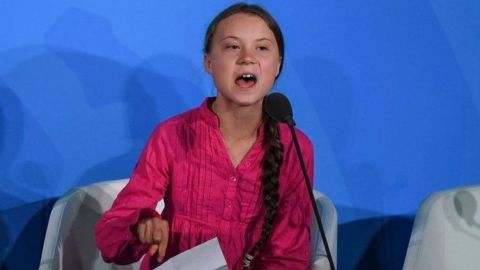 Greta Thunberg.