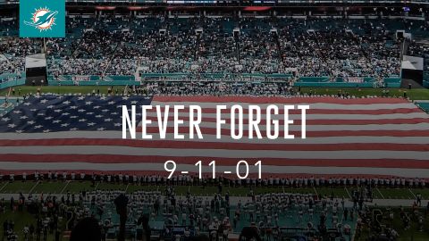 Miami Dolphins fue uno de los muchos equipos deportivos estadounidenses que manifestaron su solidaridad en esta fecha.