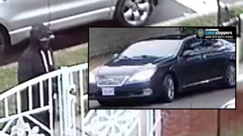Imagen del sospechoso y el auto donde escapó